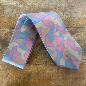 Vintage 1990’s pastel 100% hand made neck tie Lazo
